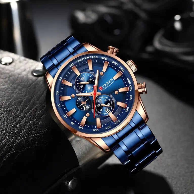 ZEGAREK MĘSKI CURREN 8351 (zc022e) CHRONOGRAF +BOX-2