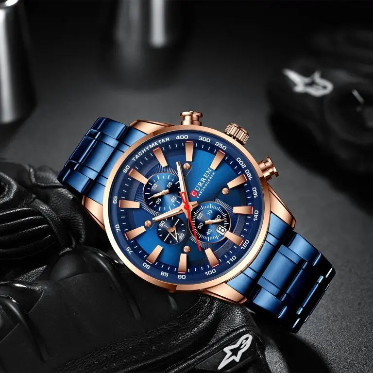 ZEGAREK MĘSKI CURREN 8351 (zc022e) CHRONOGRAF +BOX-3