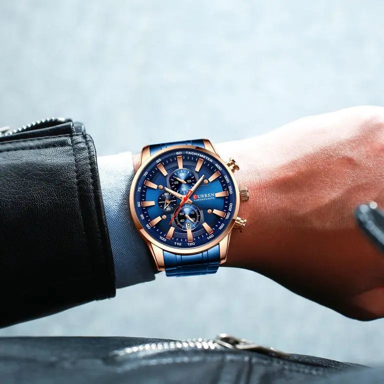 ZEGAREK MĘSKI CURREN 8351 (zc022e) CHRONOGRAF +BOX-4