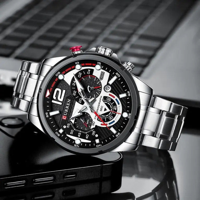 ZEGAREK MĘSKI CURREN 8395 (zc019a) - CHRONOGRAF-4