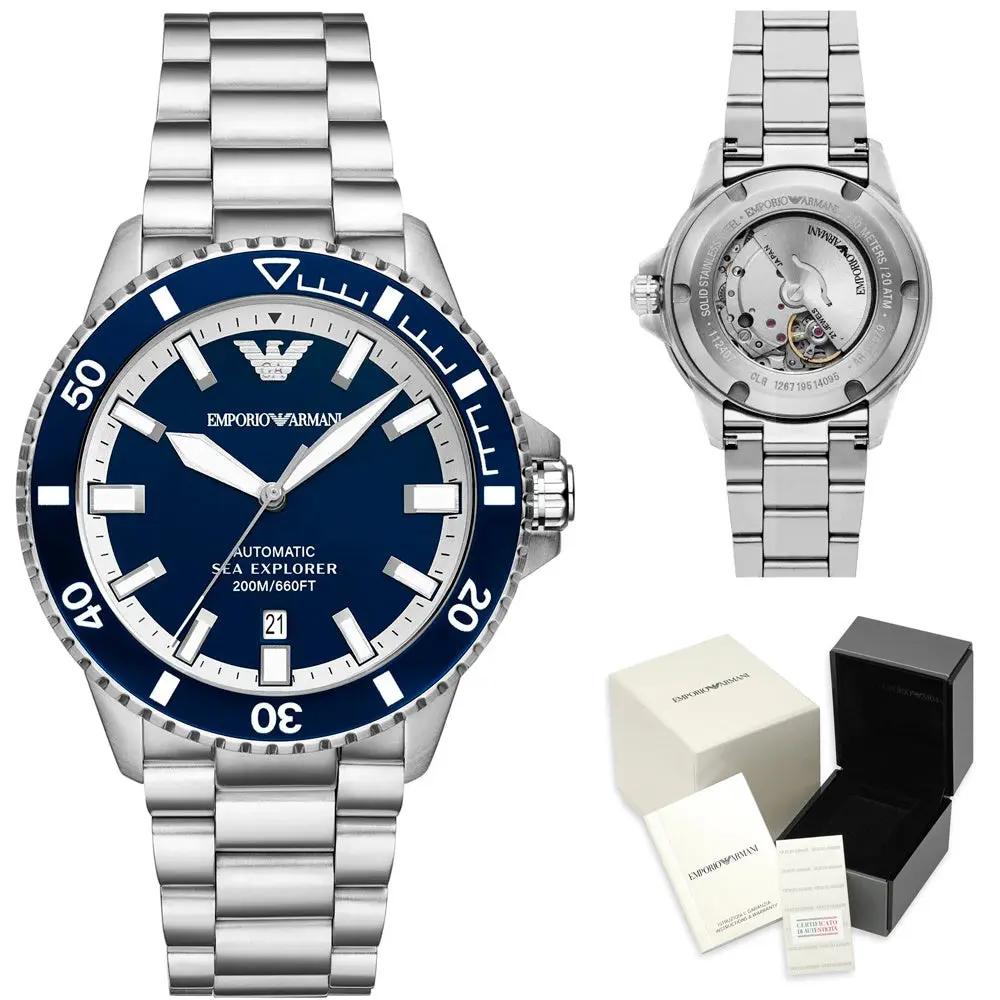 ZEGAREK MĘSKI EMPORIO ARMANI AR60079 Sea Explorer AUTOMATIC (zi110a) + BOX ZEGAREK MĘSKI EMPORIO ARMANI AR60079 Sea Explorer AUTOMATIC (zi110a) +  723763326568
