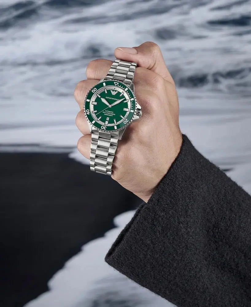 ZEGAREK MĘSKI EMPORIO ARMANI AR60080 Sea Explorer AUTOMATIC (zi110b) + BOX ZEGAREK MĘSKI EMPORIO ARMANI AR60080 Sea Explorer AUTOMATIC (zi110b) +  723763326575