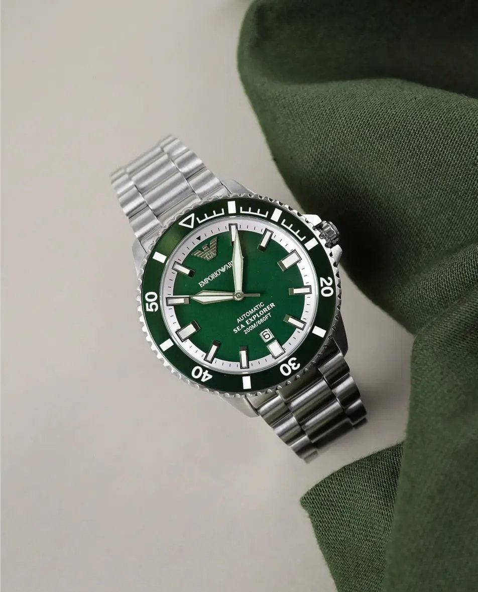 ZEGAREK MĘSKI EMPORIO ARMANI AR60080 Sea Explorer AUTOMATIC (zi110b) + BOX ZEGAREK MĘSKI EMPORIO ARMANI AR60080 Sea Explorer AUTOMATIC (zi110b) +  723763326575