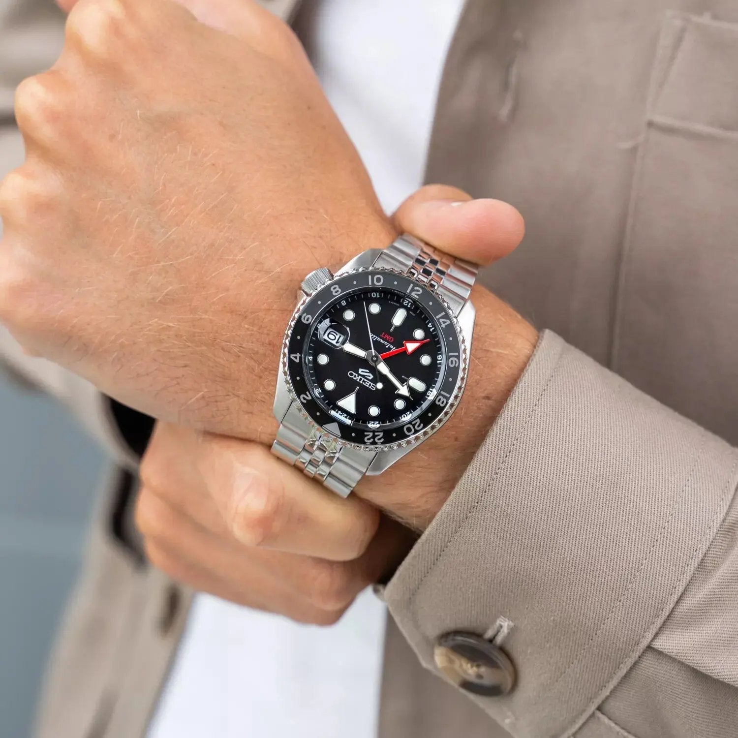 ZEGAREK MĘSKI SEIKO 5 SPORTS SSK001K1 GMT AUTOMAT WR100 + BOX ZEGAREK MĘSKI SEIKO 5 SPORTS SSK001K1 GMT AUTOMAT WR100 + BOX -  4954628247100