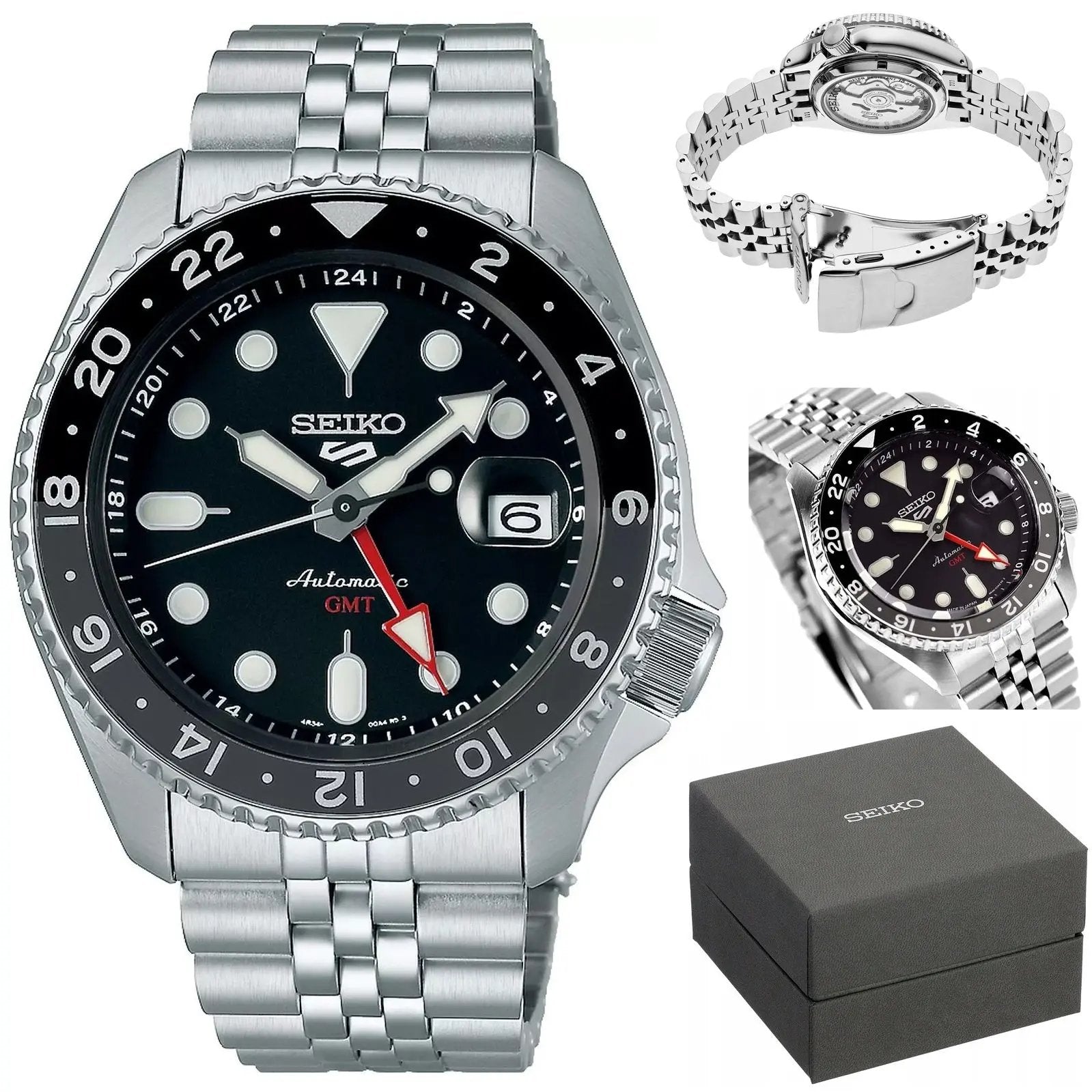ZEGAREK MĘSKI SEIKO 5 SPORTS SSK001K1 GMT AUTOMAT WR100 + BOX ZEGAREK MĘSKI SEIKO 5 SPORTS SSK001K1 GMT AUTOMAT WR100 + BOX -  4954628247100