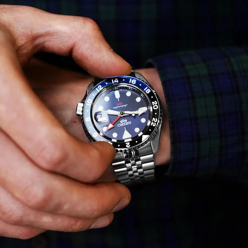 ZEGAREK MĘSKI SEIKO 5 SPORTS SSK003K1 GMT AUTOMAT WR100 + BOX ZEGAREK MĘSKI SEIKO 5 SPORTS SSK003K1 GMT AUTOMAT WR100 + BOX -  4954628247117