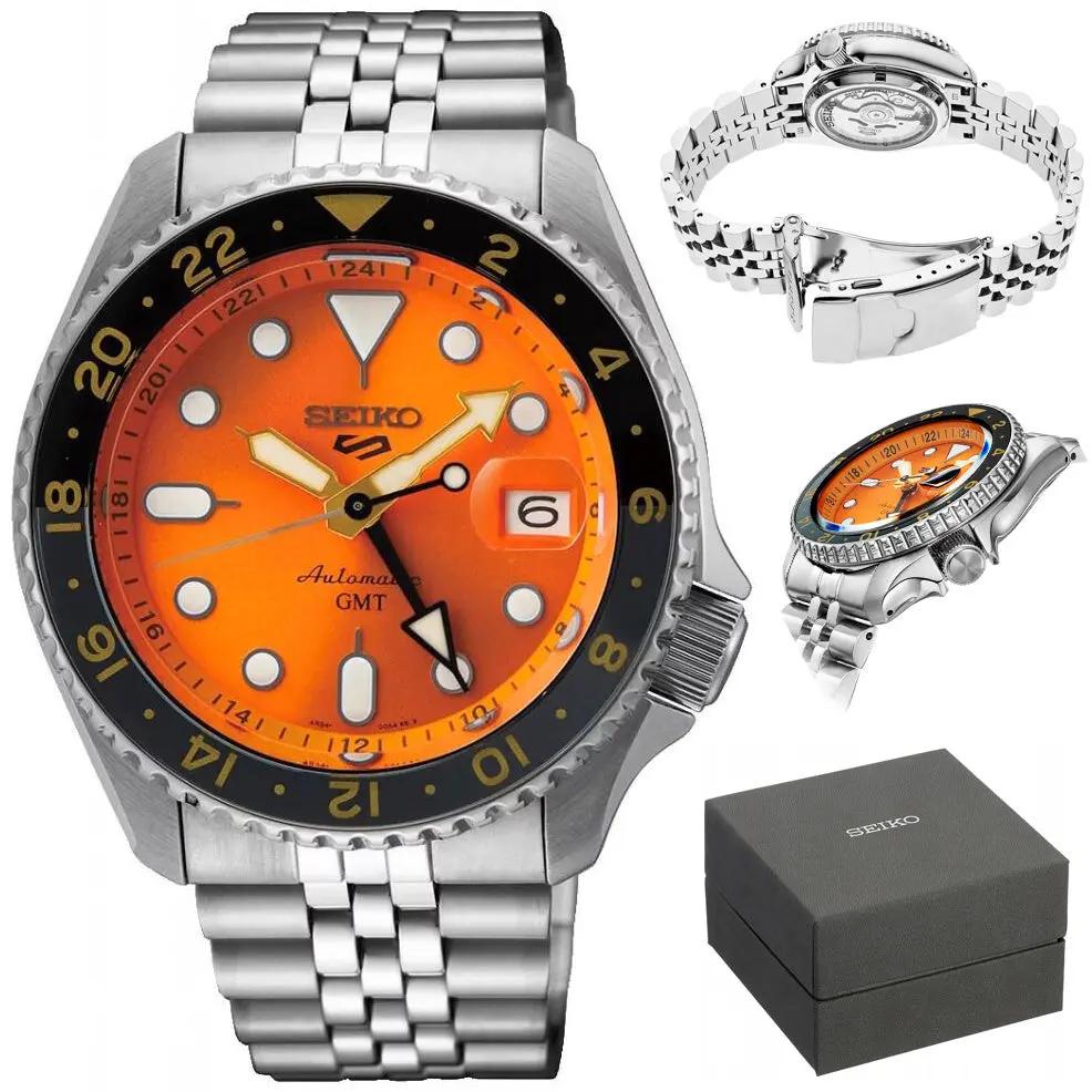 ZEGAREK MĘSKI SEIKO 5 SPORTS SSK005K1 GMT AUTOMAT WR100 + BOX ZEGAREK MĘSKI SEIKO 5 SPORTS SSK005K1 GMT AUTOMAT WR100 + BOX -  4954628247124