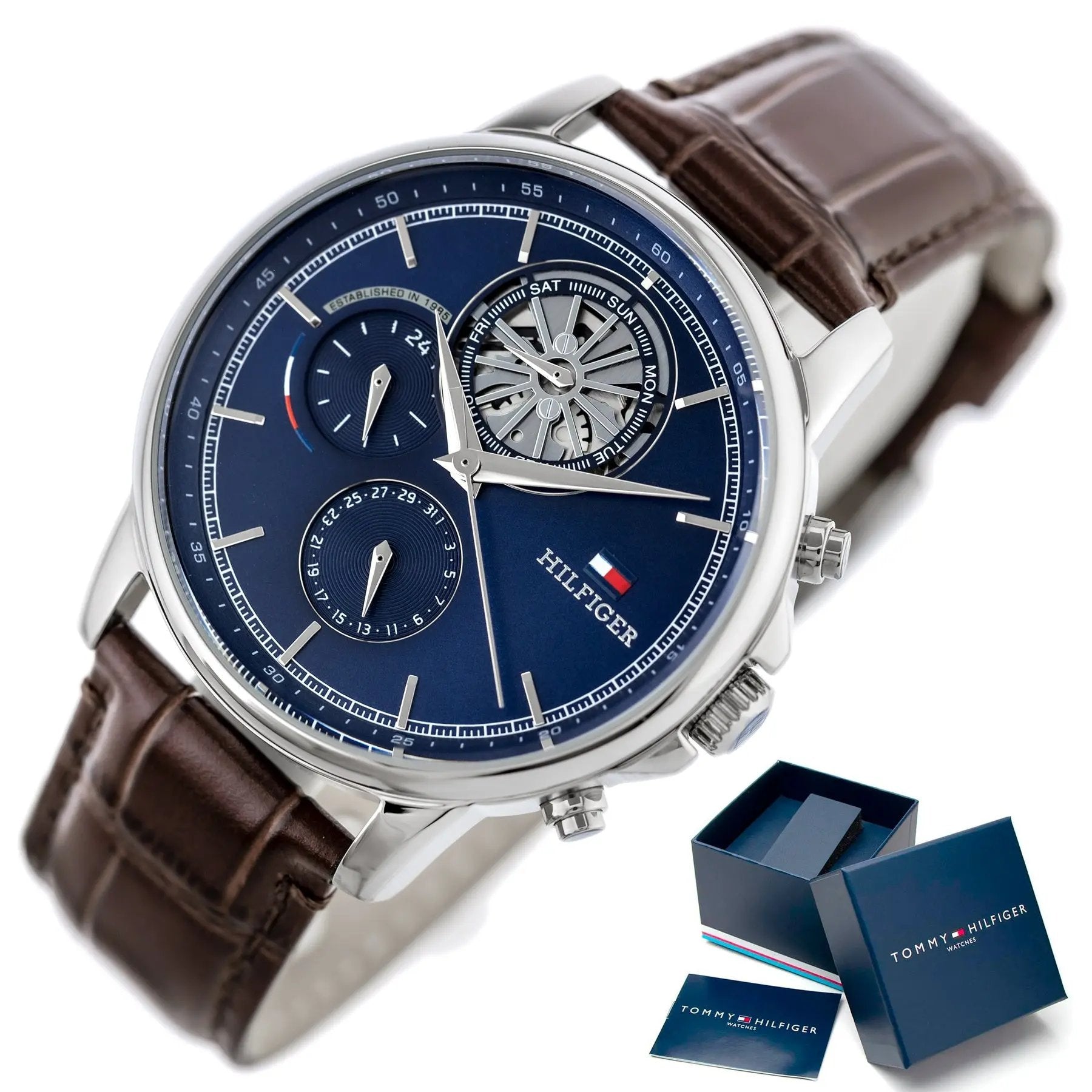 ZEGAREK MĘSKI TOMMY HILFIGER 1710629 Steward Open Heart + BOX ZEGAREK MĘSKI TOMMY HILFIGER 1710629 Steward Open Heart + BOX -  7613272588386