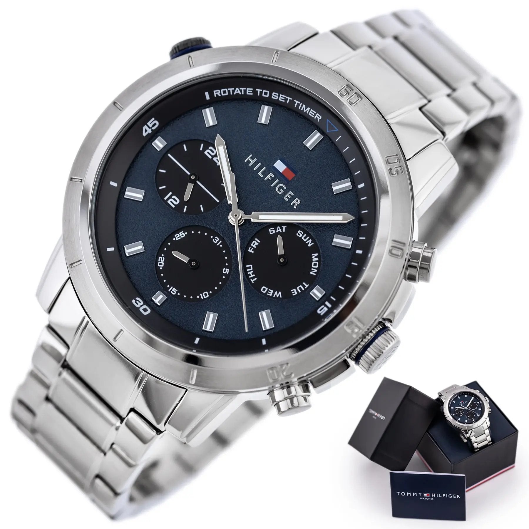 ZEGAREK MĘSKI TOMMY HILFIGER Troy 1792104 + BOX ZEGAREK MĘSKI TOMMY HILFIGER Troy 1792104 + BOX - Lorence 7613272540858