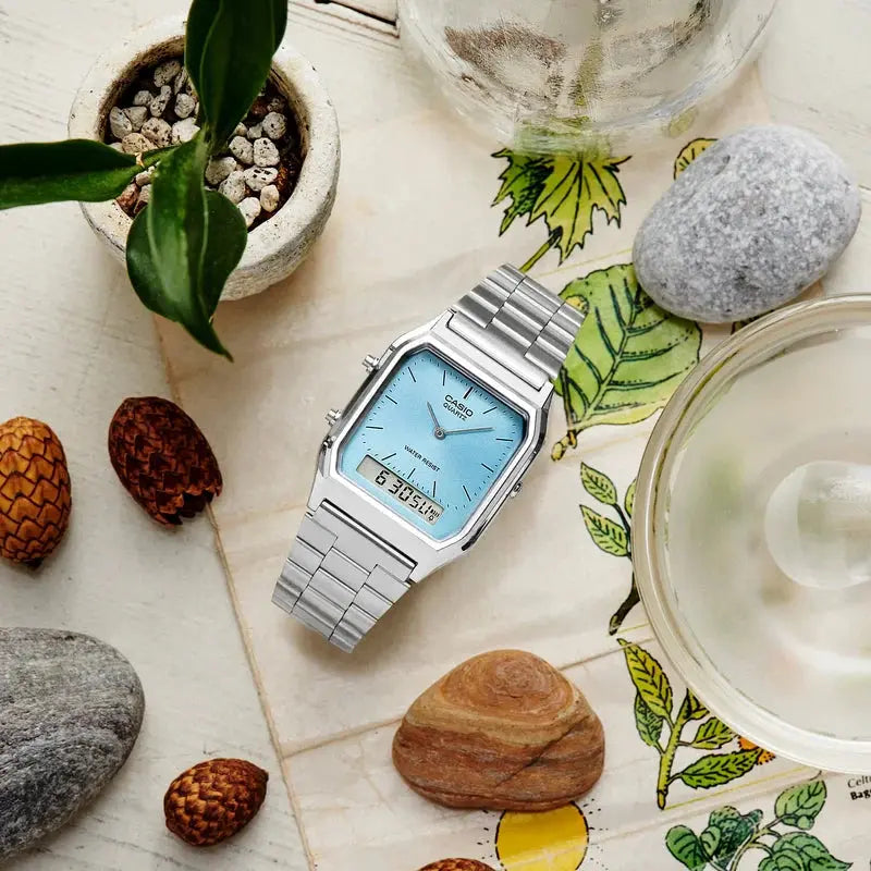 ZEGAREK UNISEX CASIO Vintage  AQ-230A-2A1 + BOX ZEGAREK UNISEX CASIO Vintage  AQ-230A-2A1 + BOX - Lorence 4549526365867