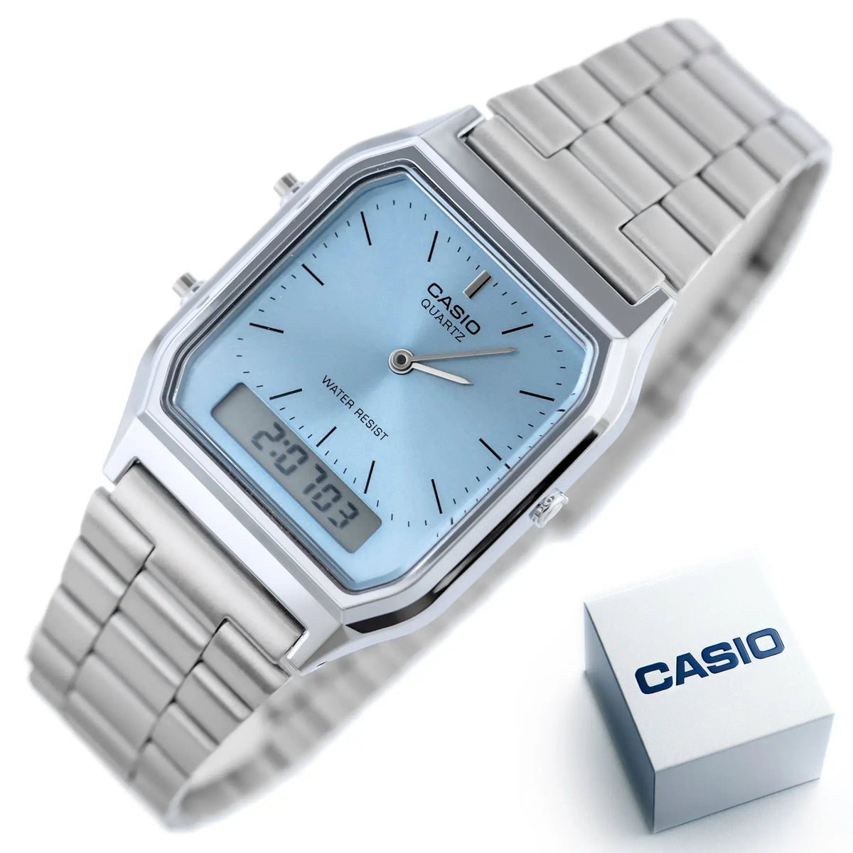 ZEGAREK UNISEX CASIO Vintage  AQ-230A-2A1 + BOX ZEGAREK UNISEX CASIO Vintage  AQ-230A-2A1 + BOX - Lorence 4549526365867