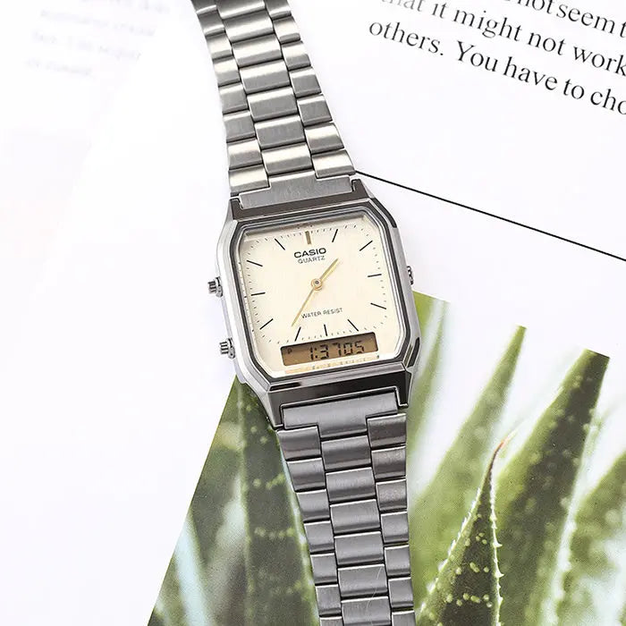 ZEGAREK UNISEX CASIO Vintage  AQ-230GG-9A + BOX ZEGAREK UNISEX CASIO Vintage  AQ-230GG-9A + BOX - Lorence 4549526241215