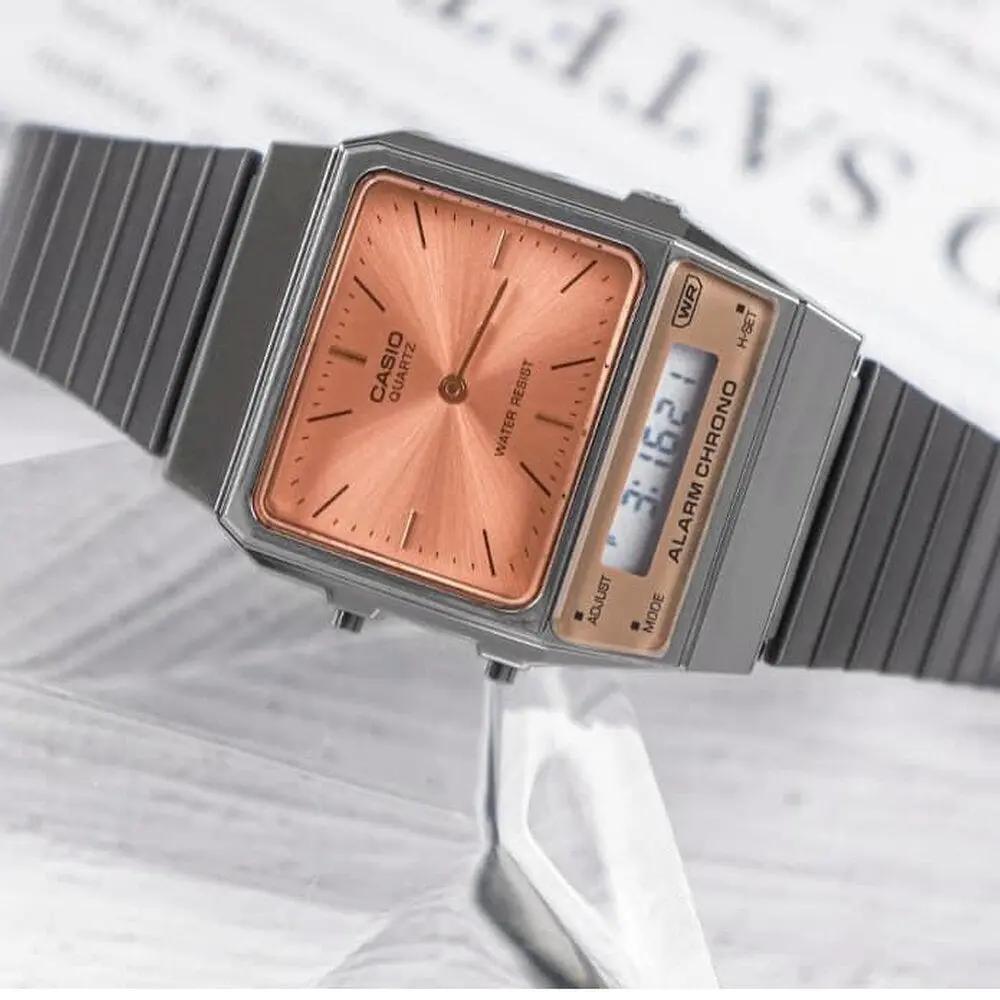 ZEGAREK UNISEX CASIO Vintage Dual Time AQ-800ECGG-4ADF + BOX ZEGAREK UNISEX CASIO Vintage Dual Time AQ-800ECGG-4ADF + BOX - Lorence 4549526343797