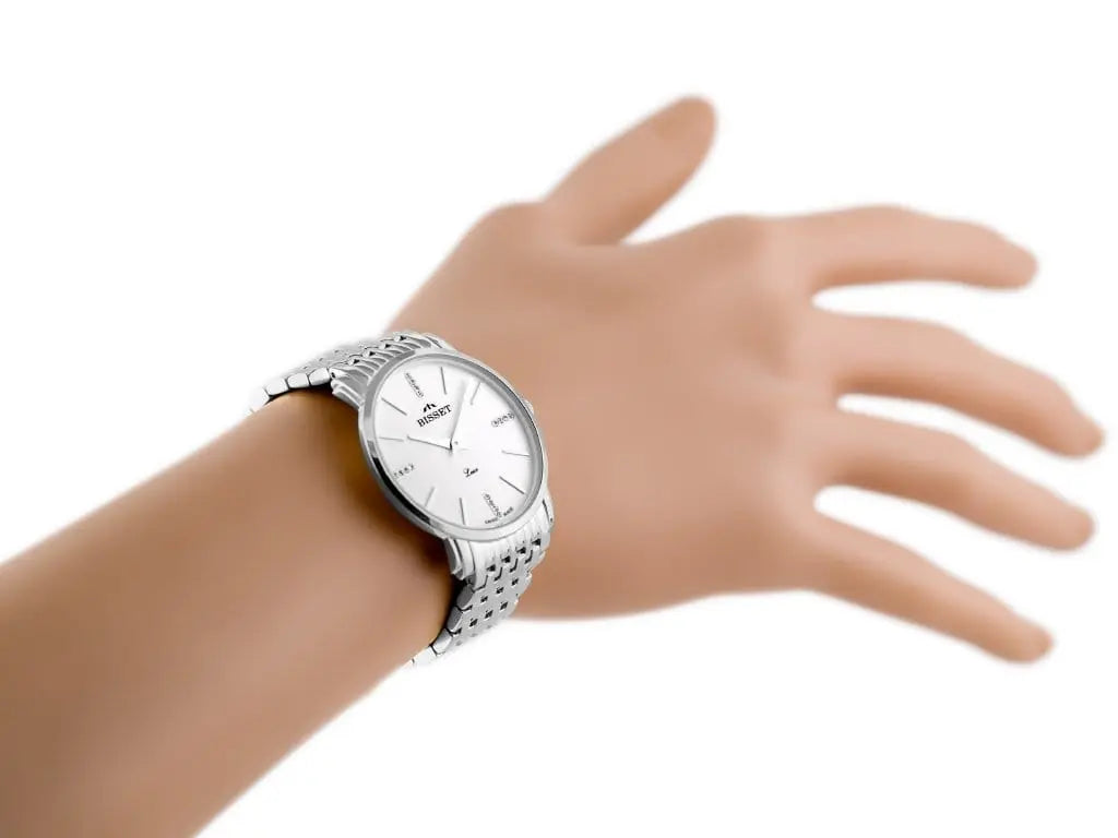 Zegarek Damski Bisset BSBE54 - Silver/white Zegarek Damski Bisset BSBE54 - Silver/white - Lorence 5906412729629