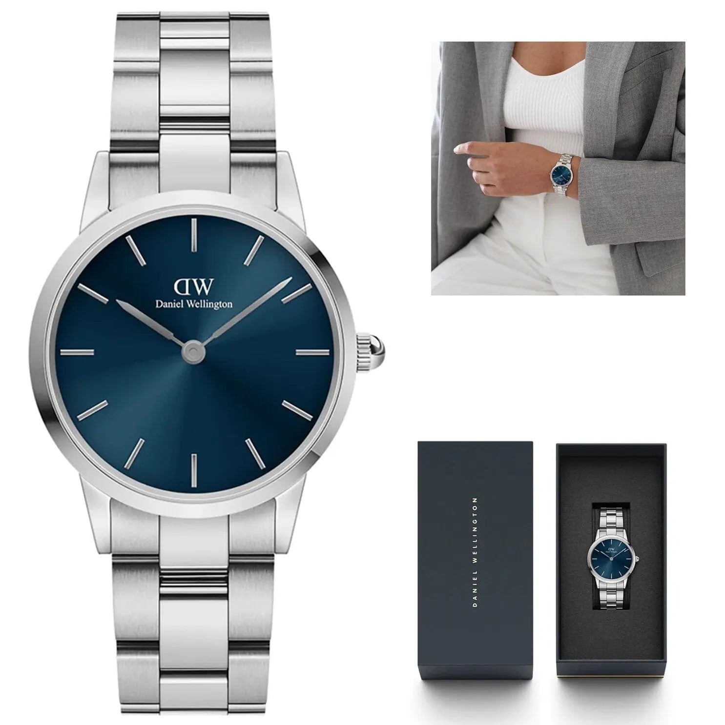 Zegarek Damski Daniel Wellington DW00100457 Iconic Link Arctic 28mm Blue Zegarek Damski Daniel Wellington DW00100457 Iconic Link Arctic 28mm  7315030026160