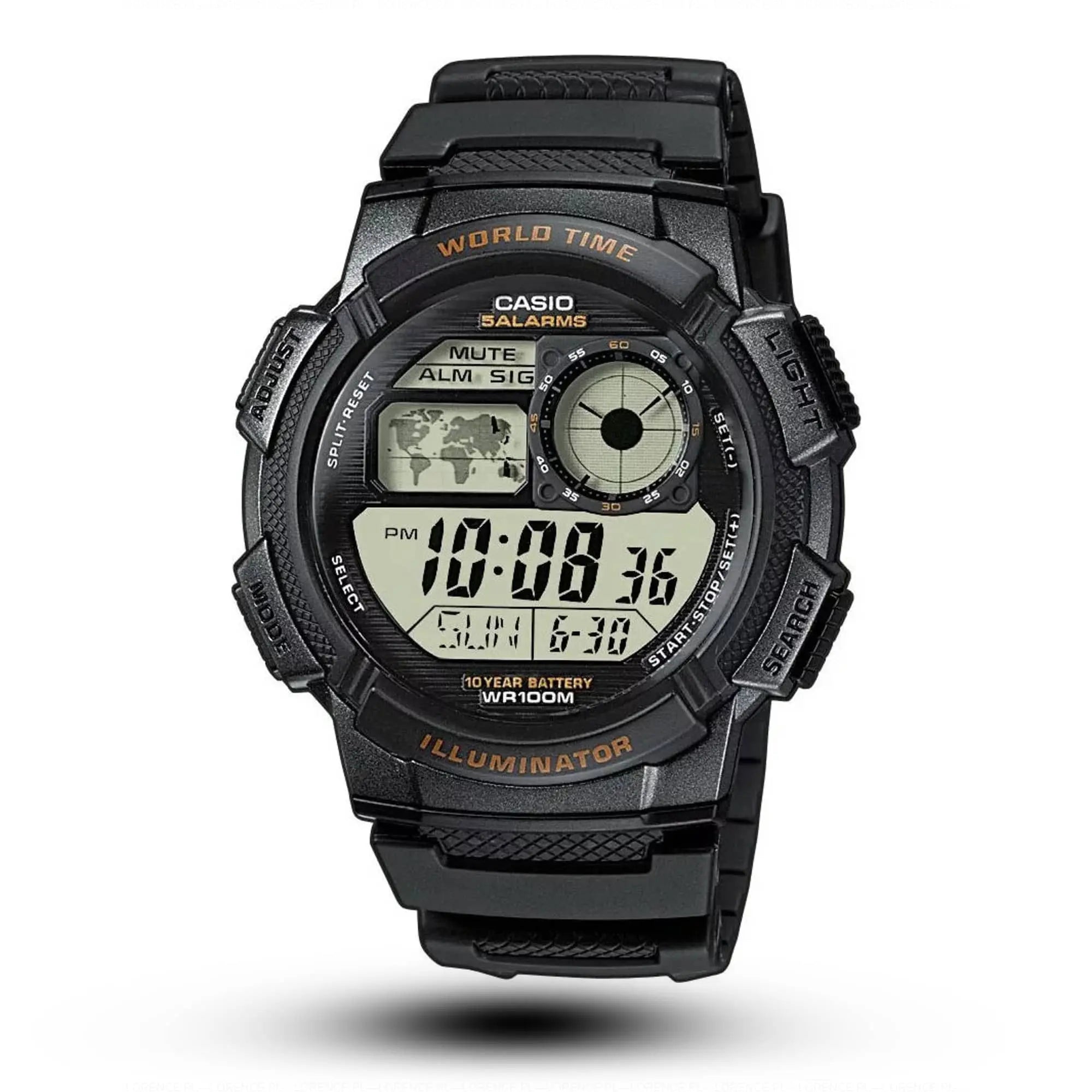Zegarek Męski Casio AE-1000W-1AV - World Time Zegarek Męski Casio AE-1000W-1AV - World Time - Lorence 4971850443339