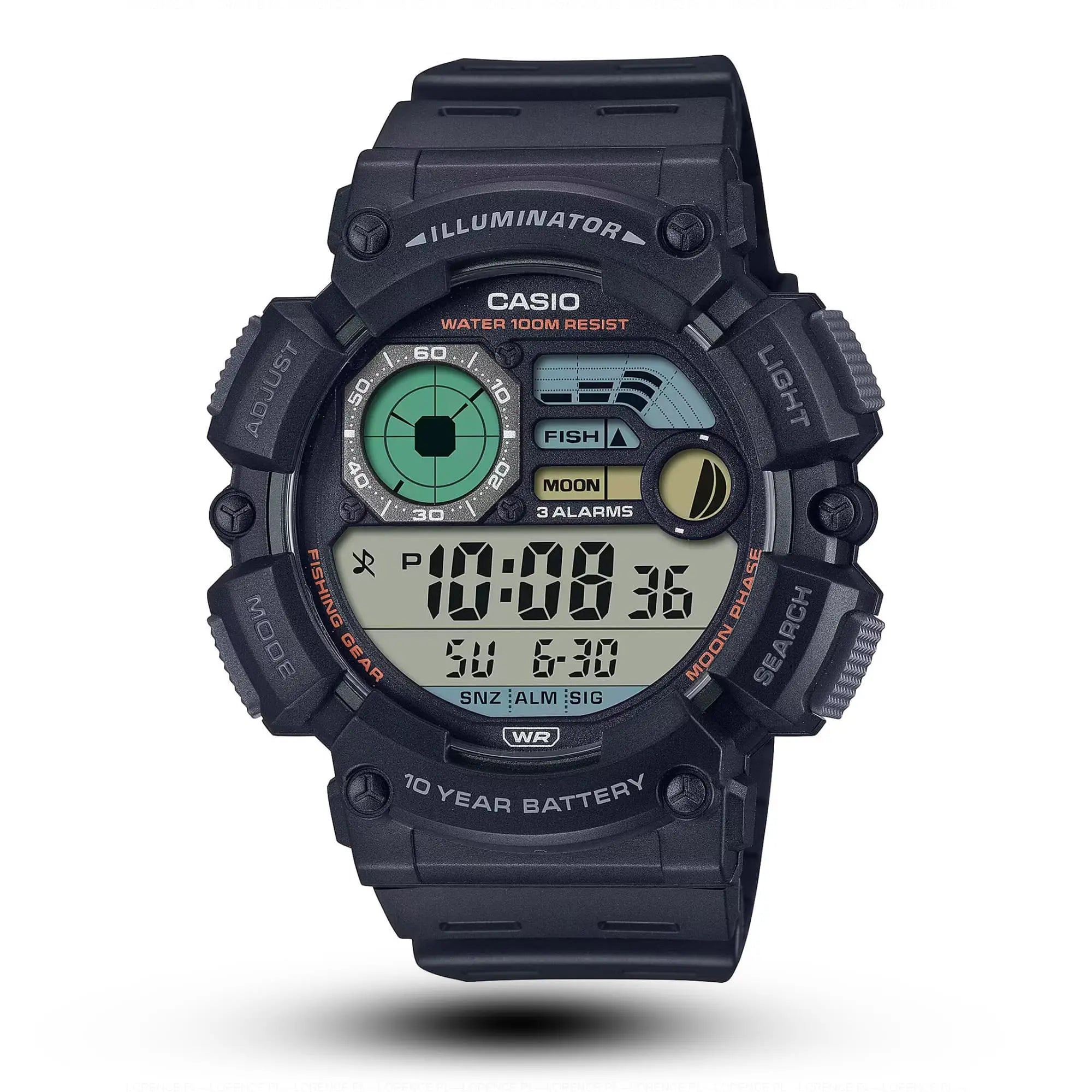 Zegarek Męski Casio Digital Moonphase  WS-1500H-1A Zegarek Męski Casio Digital Moonphase  WS-1500H-1A - Lorence 4549526341946