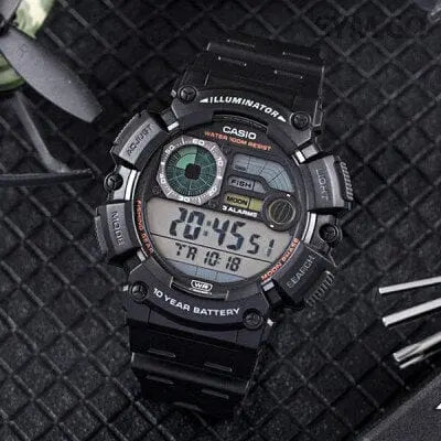Zegarek Męski Casio Digital Moonphase  WS-1500H-1A Zegarek Męski Casio Digital Moonphase  WS-1500H-1A - Lorence 4549526341946