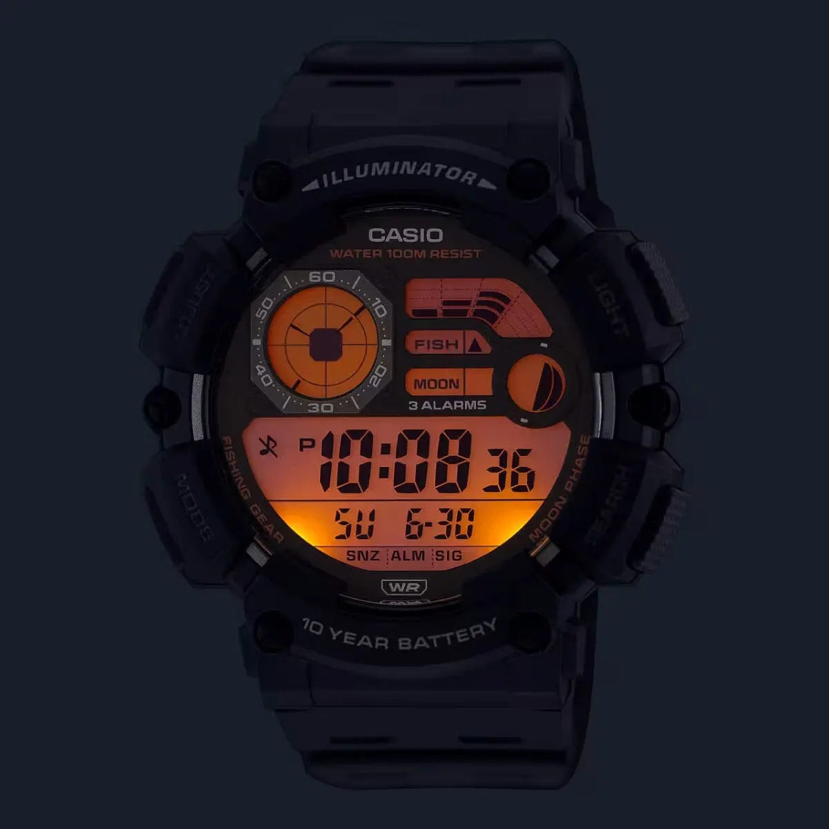 Zegarek Męski Casio Digital Moonphase  WS-1500H-1A Zegarek Męski Casio Digital Moonphase  WS-1500H-1A - Lorence 4549526341946