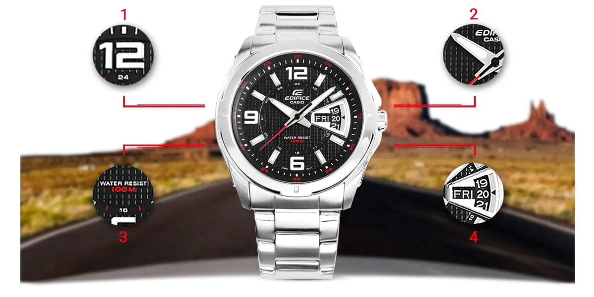 Zegarek Męski Casio Edifice EF-129D-1AVEF Zegarek Męski Casio Edifice EF-129D-1AVEF - Lorence 4971850436201