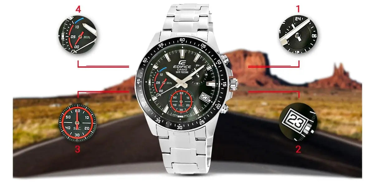 Zegarek Męski Casio Edifice EFV-540D-1AVUEF 10 Bar Zegarek Męski Casio Edifice EFV-540D-1AVUEF 10 Bar - Lorence 4549526167669