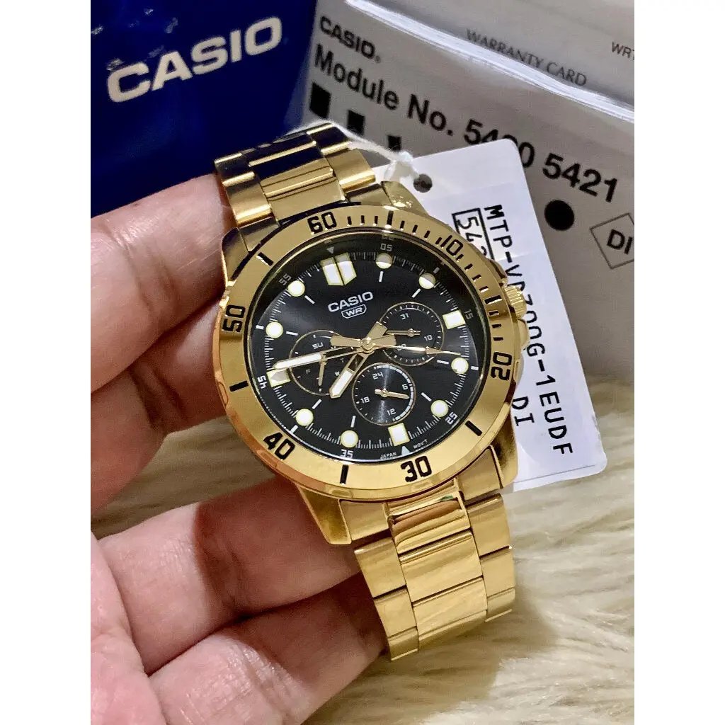 Zegarek Męski Casio MTP-VD300G-1EUDF (zd202d) + BOX Zegarek Męski Casio MTP-VD300G-1EUDF (zd202d) + BOX - Lorence 4549526297458