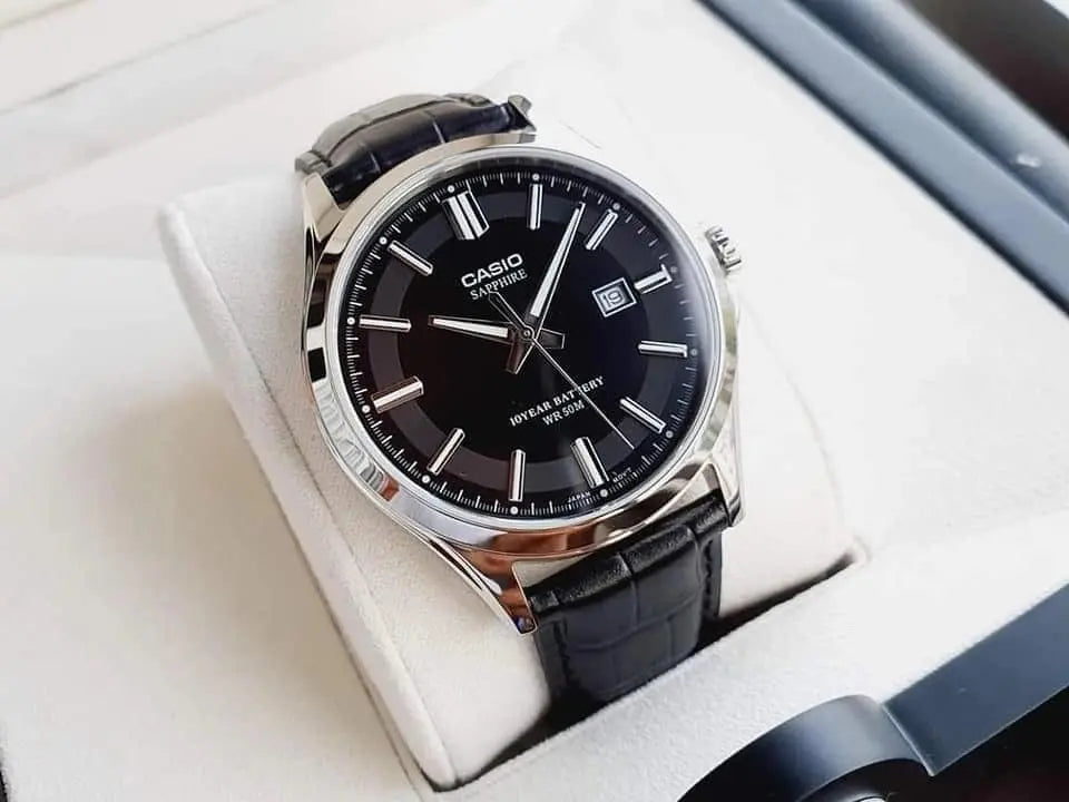 Zegarek Męski Casio MTS-100L-1A+ BOX (zd237a) SZAFIR Zegarek Męski Casio MTS-100L-1A+ BOX (zd237a) SZAFIR - Lorence 4549526259845