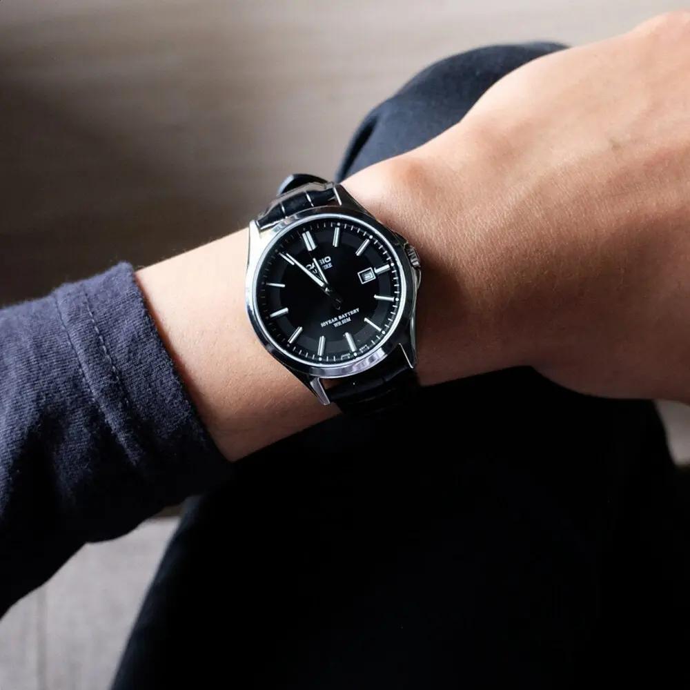 Zegarek Męski Casio MTS-100L-1A+ BOX (zd237a) SZAFIR Zegarek Męski Casio MTS-100L-1A+ BOX (zd237a) SZAFIR - Lorence 4549526259845
