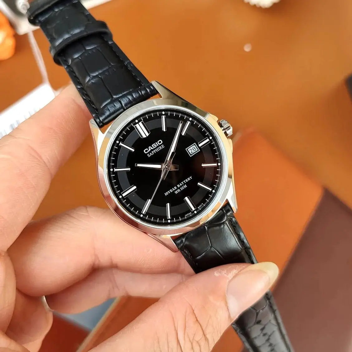Zegarek Męski Casio MTS-100L-1A+ BOX (zd237a) SZAFIR Zegarek Męski Casio MTS-100L-1A+ BOX (zd237a) SZAFIR - Lorence 4549526259845