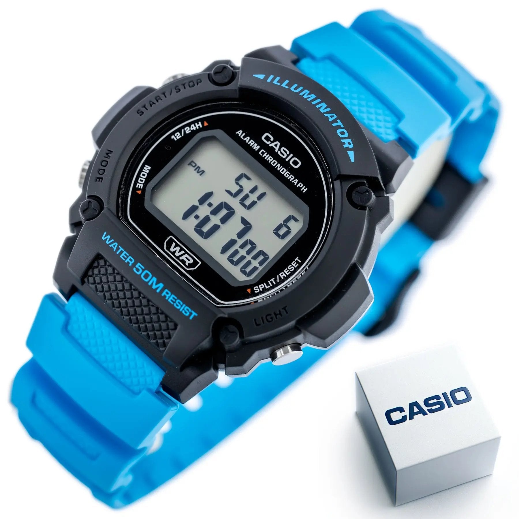 Zegarek Męski Casio W-219H-2A2VEF (zd207f) + BOX Zegarek Męski Casio W-219H-2A2VEF (zd207f) + BOX - Lorence 4549526313318