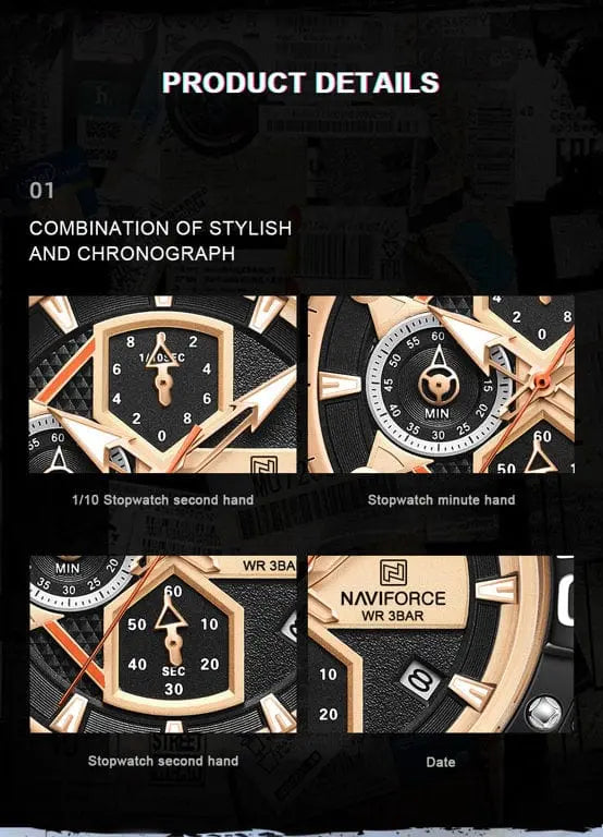 Zegarek Męski Naviforce NF8018T - Chronograf Zegarek Męski Naviforce NF8018T - Chronograf - Lorence 5903981734580