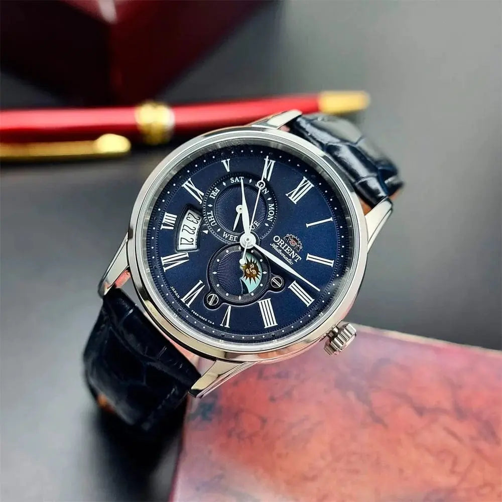 Zegarek Męski Orient Classic Sun & Moon  RA-AK0011D10B Zegarek Męski Orient Classic Sun & Moon  RA-AK0011D10B - Lorence 4942715028022