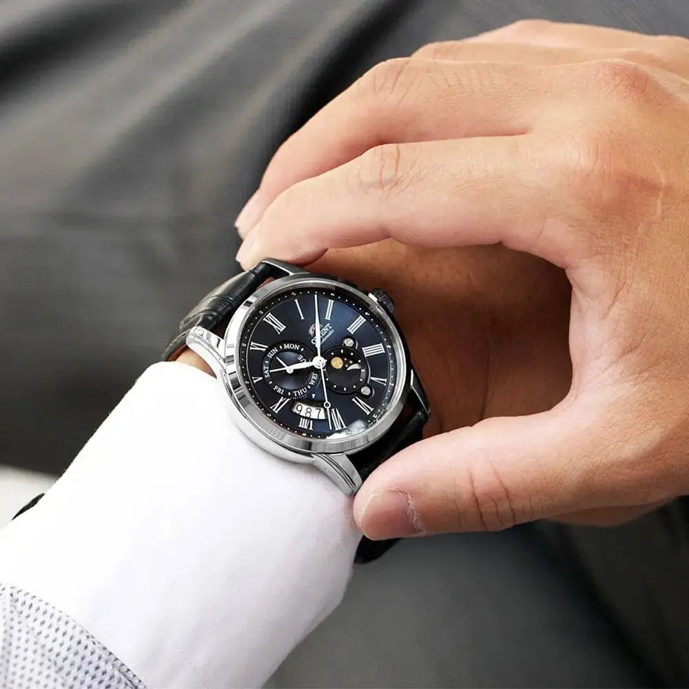 Zegarek Męski Orient Classic Sun & Moon  RA-AK0011D10B Zegarek Męski Orient Classic Sun & Moon  RA-AK0011D10B - Lorence 4942715028022