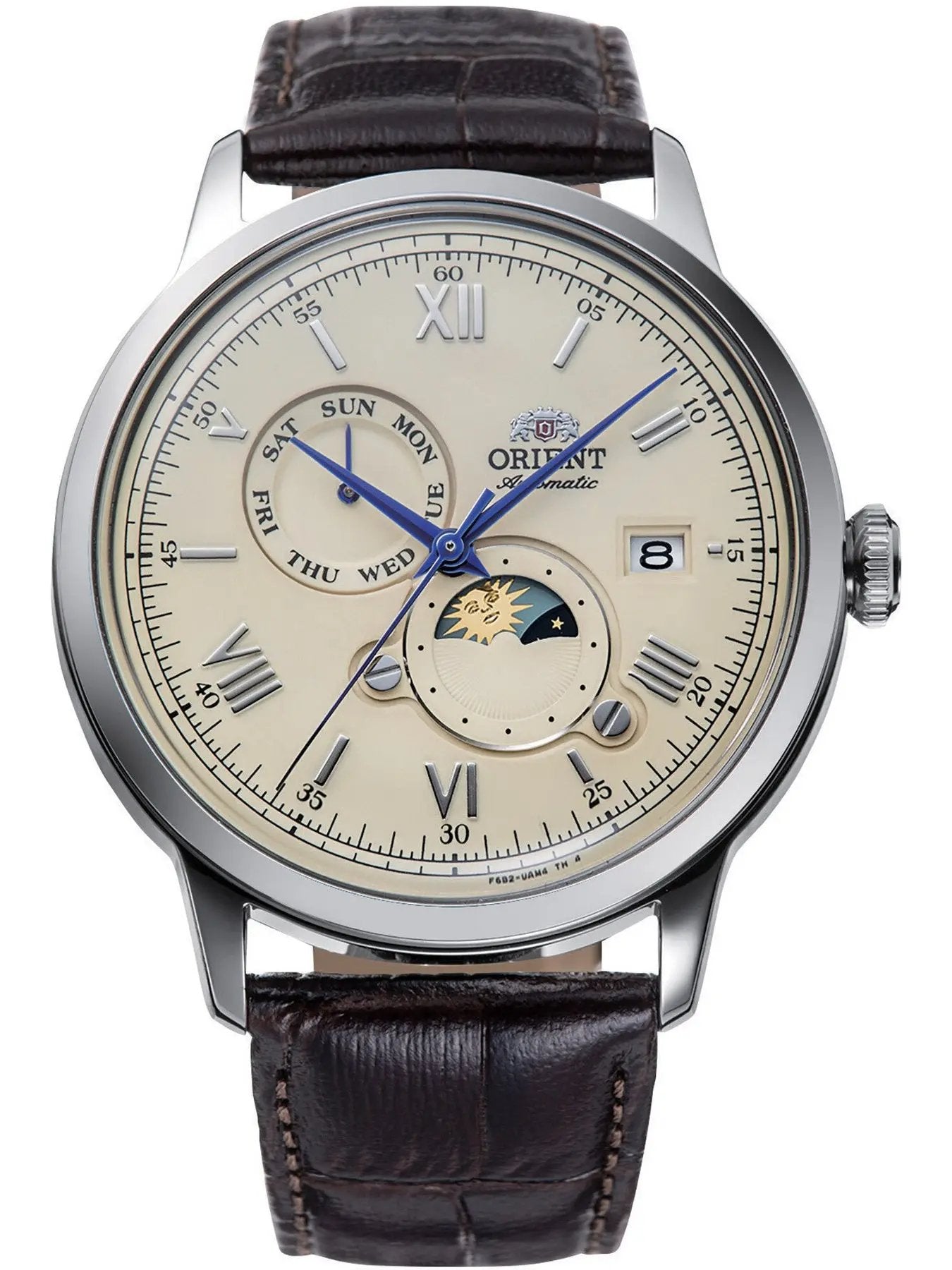 Zegarek Męski Orient Classic Sun & Moon  RA-AK0803Y10B + BOX Zegarek Męski Orient Classic Sun & Moon  RA-AK0803Y10B + BOX - Lorence 4942715029463