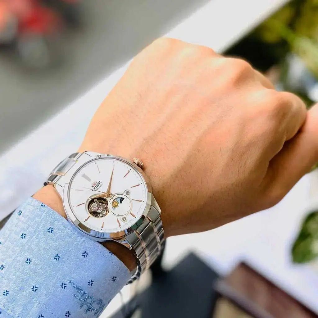 Zegarek Męski Orient Classic Sun & Moon  RA-AS0101S10B Zegarek Męski Orient Classic Sun & Moon  RA-AS0101S10B - Lorence 4942715027230