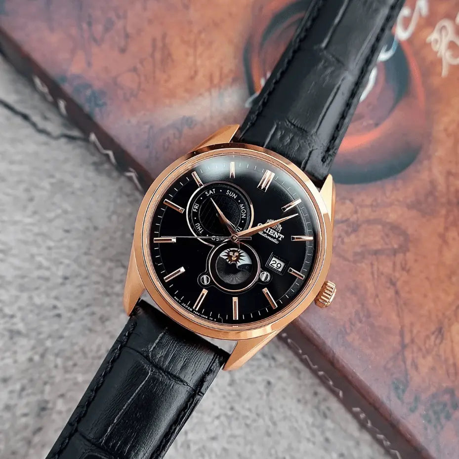 Orient Zegarek Męski Orient Contemporary Sun & Moon RA-AK0309B10B