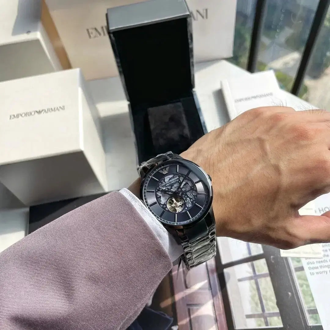 Zegarek męski EMPORIO ARMANI RENATO AUTOMATIC AR60056 (zi058b) Zegarek męski EMPORIO ARMANI RENATO AUTOMATIC AR60056 (zi058b) -  4064092112160