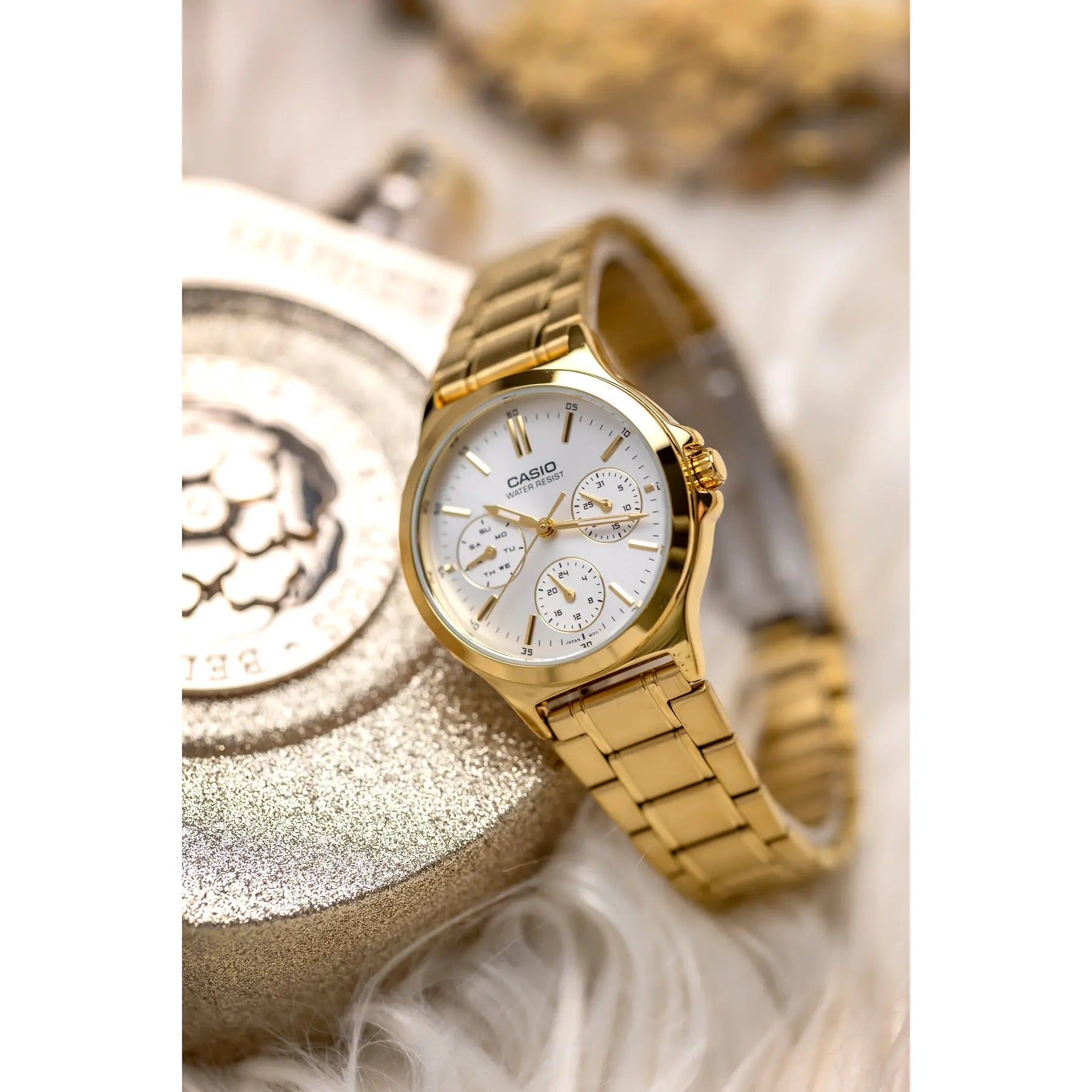 ZEGAREK DAMSKI CASIO LTP-V300G-7A (zd566b) + BOX ZEGAREK DAMSKI CASIO LTP-V300G-7A (zd566b) + BOX - Lorence 4549526132766