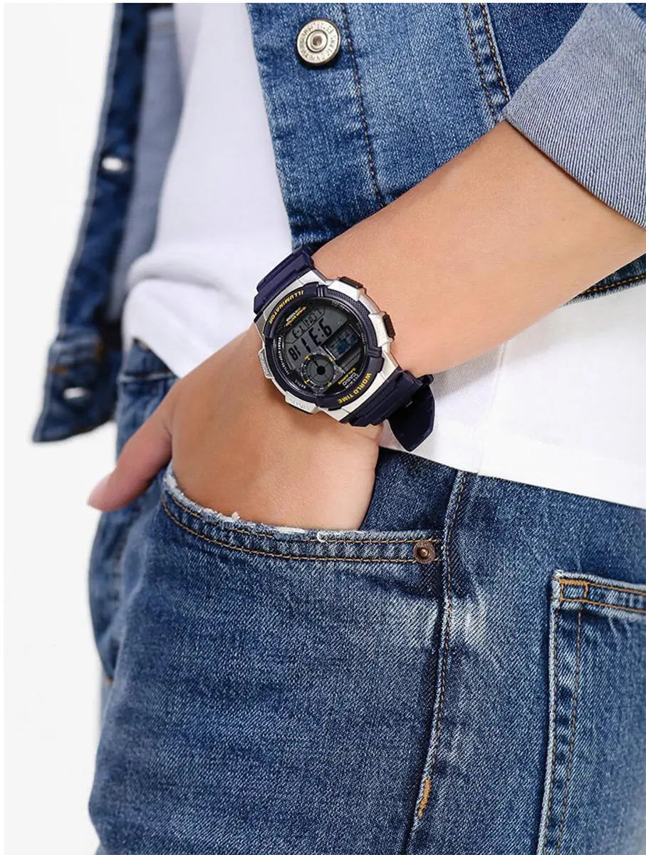 ZEGAREK MĘSKI CASIO AE-1000W 2AV (zd073e) - WORLD TIME + BOX ZEGAREK MĘSKI CASIO AE-1000W 2AV (zd073e) - WORLD TIME + BOX - Lorence 4549526112034