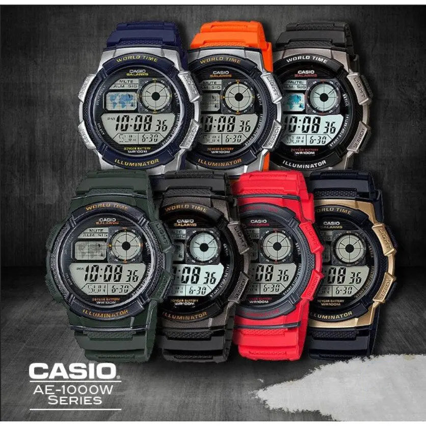 ZEGAREK MĘSKI CASIO AE-1000W 4BV (zd073d) - WORLD TIME + BOX ZEGAREK MĘSKI CASIO AE-1000W 4BV (zd073d) - WORLD TIME + BOX - Lorence 4549526112133