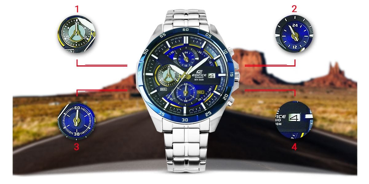 Zegarek Męski Casio Edifice EFR-556DB-2AVUEF 10 Bar Zegarek Męski Casio Edifice EFR-556DB-2AVUEF 10 Bar - Lorence 4549526143236