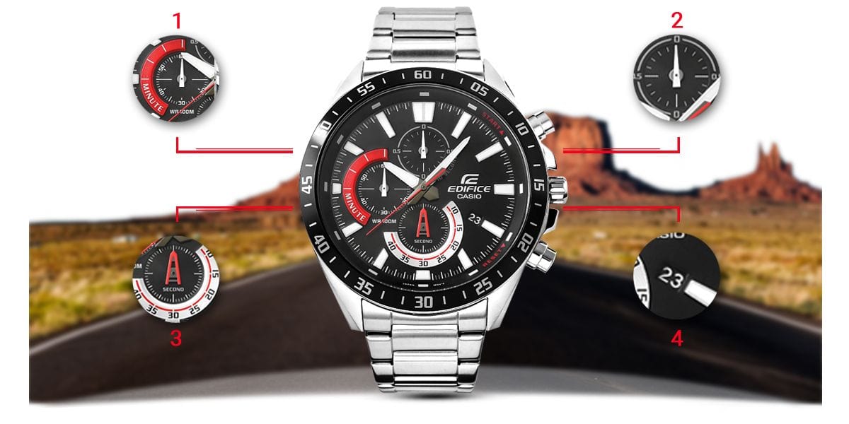 Casio Zegarek Męski CASIO EDIFICE EFV-620D-1A4VUEF 10 BAR