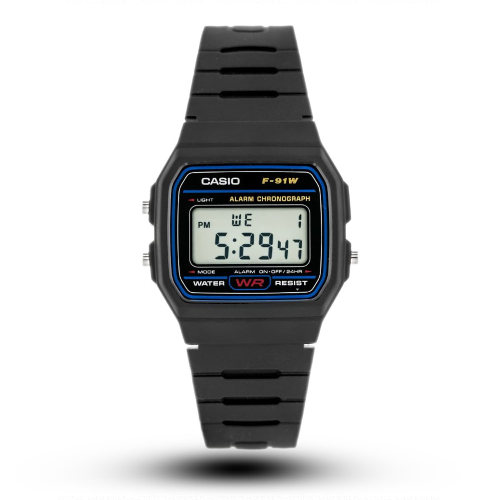 Casio ZEGAREK MĘSKI CASIO F-91W-1YER