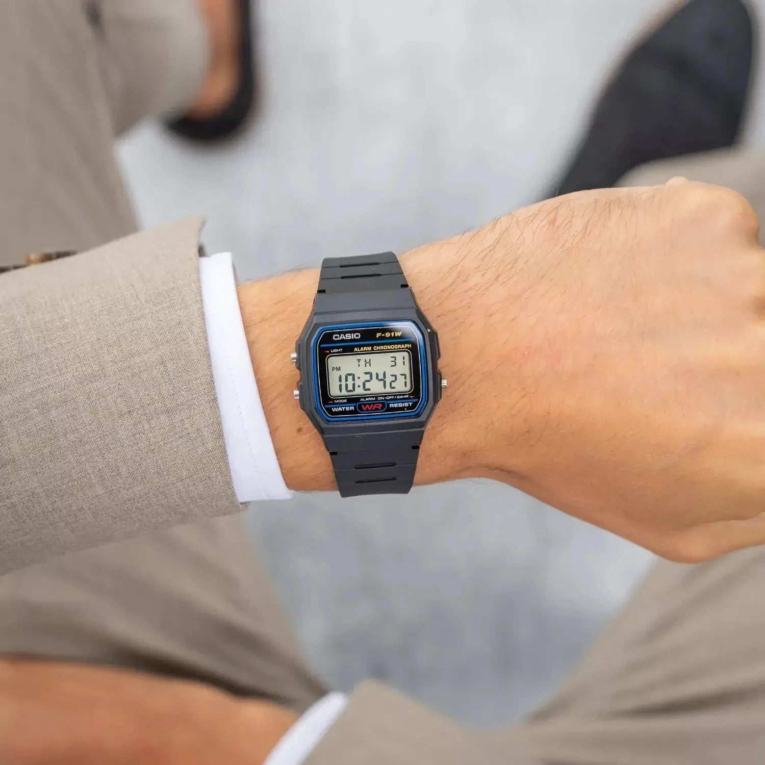 ZEGAREK MĘSKI CASIO F-91W-1YER (zd086a) - KLASYKA + BOX ZEGAREK MĘSKI CASIO F-91W-1YER (zd086a) - KLASYKA + BOX - Lorence 4971850885979