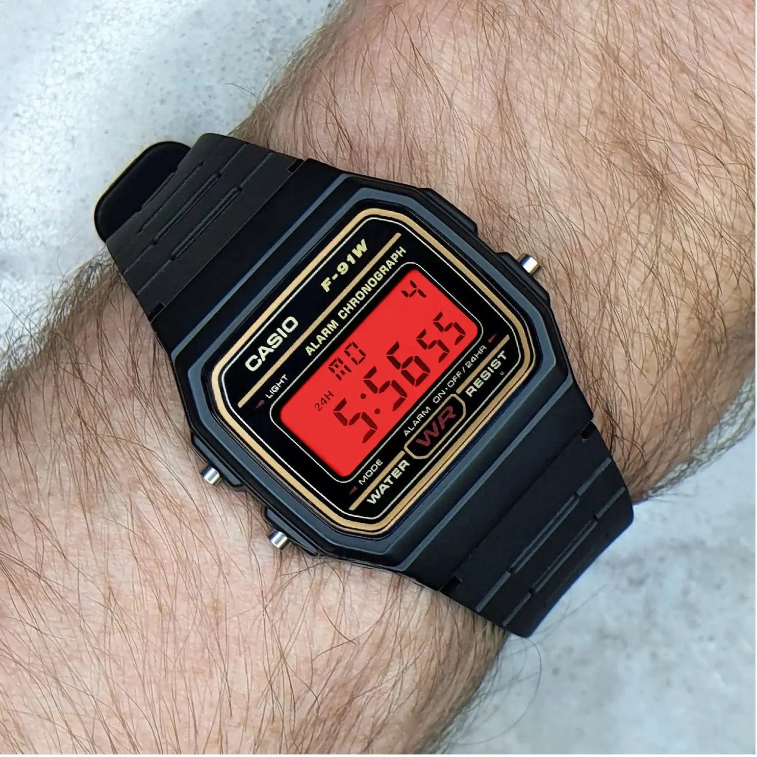 ZEGAREK MĘSKI CASIO F-91WG-9QDF + BOX ZEGAREK MĘSKI CASIO F-91WG-9QDF + BOX - Lorence 4971850565895