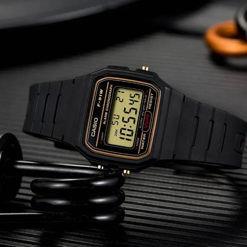 ZEGAREK MĘSKI CASIO F-91WG-9QDF + BOX ZEGAREK MĘSKI CASIO F-91WG-9QDF + BOX - Lorence 4971850565895