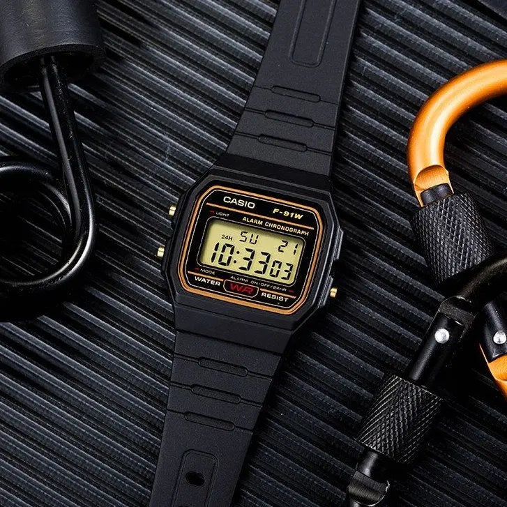 ZEGAREK MĘSKI CASIO F-91WG-9QDF + BOX ZEGAREK MĘSKI CASIO F-91WG-9QDF + BOX - Lorence 4971850565895