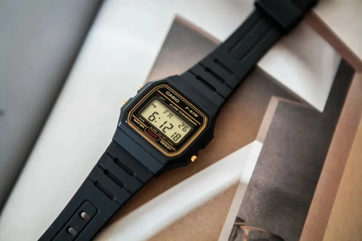 ZEGAREK MĘSKI CASIO F-91WG-9QDF + BOX ZEGAREK MĘSKI CASIO F-91WG-9QDF + BOX - Lorence 4971850565895