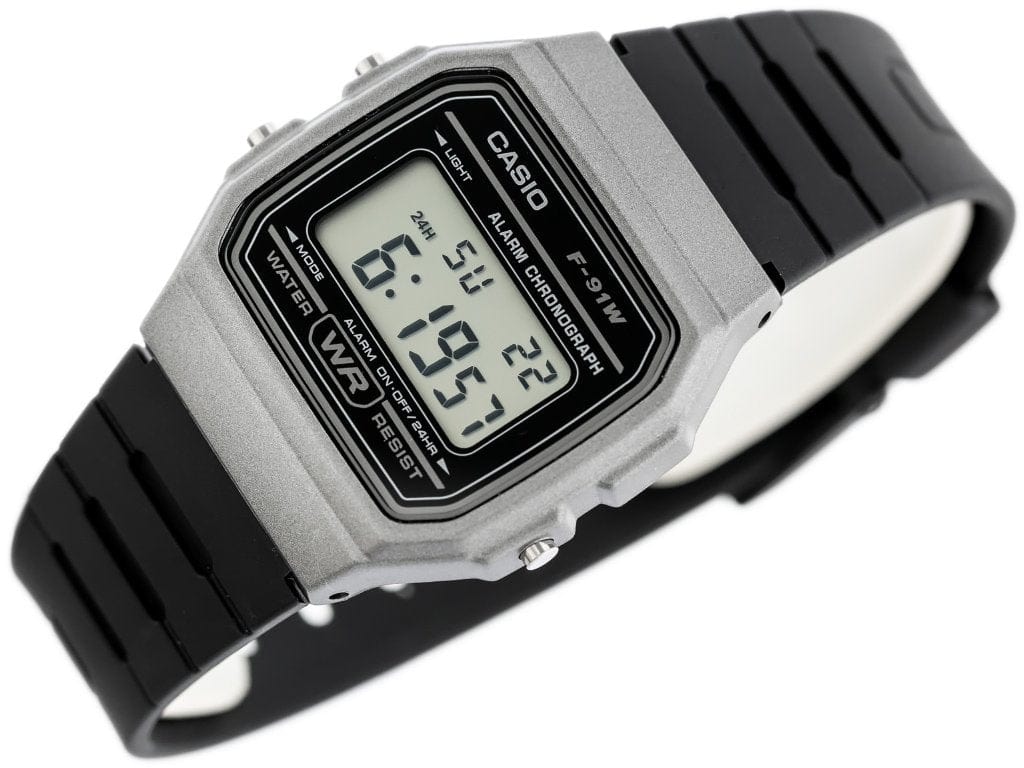 Casio ZEGAREK MĘSKI CASIO F-91WM-1BDF