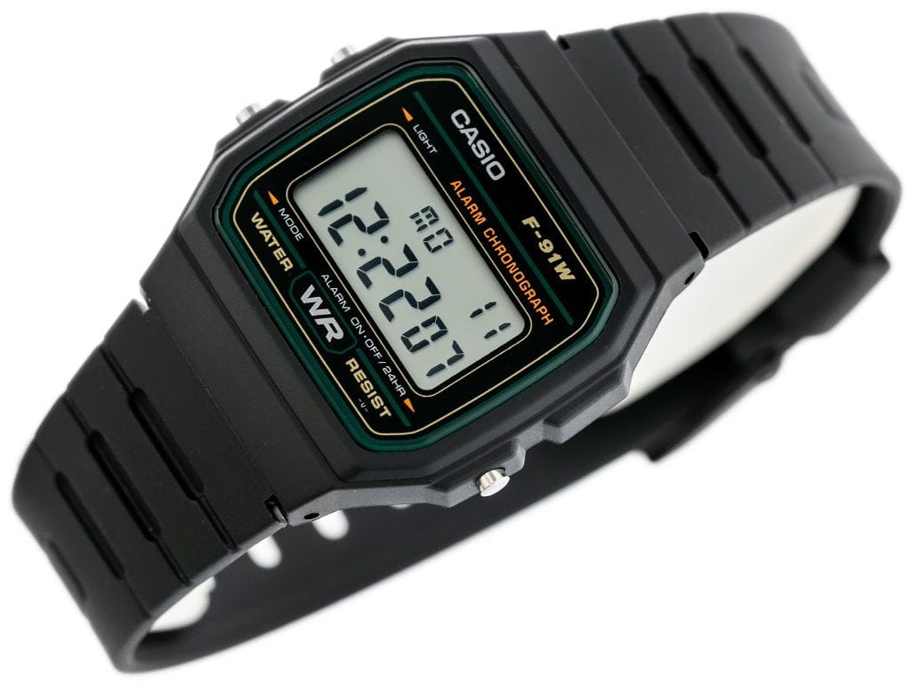 Casio ZEGAREK MĘSKI CASIO F-91WM-3DG